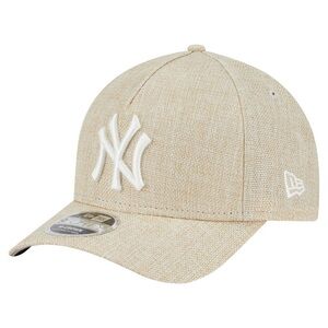 Men’s New Era Beige New York Yankees Cotton Weave M-Crown A-Frame 9Forty Hat